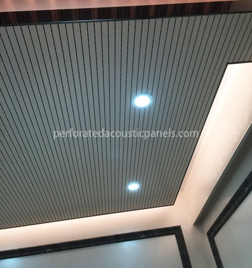 Tongue And Groove Wood Ceiling Perforated Acoustic Panels