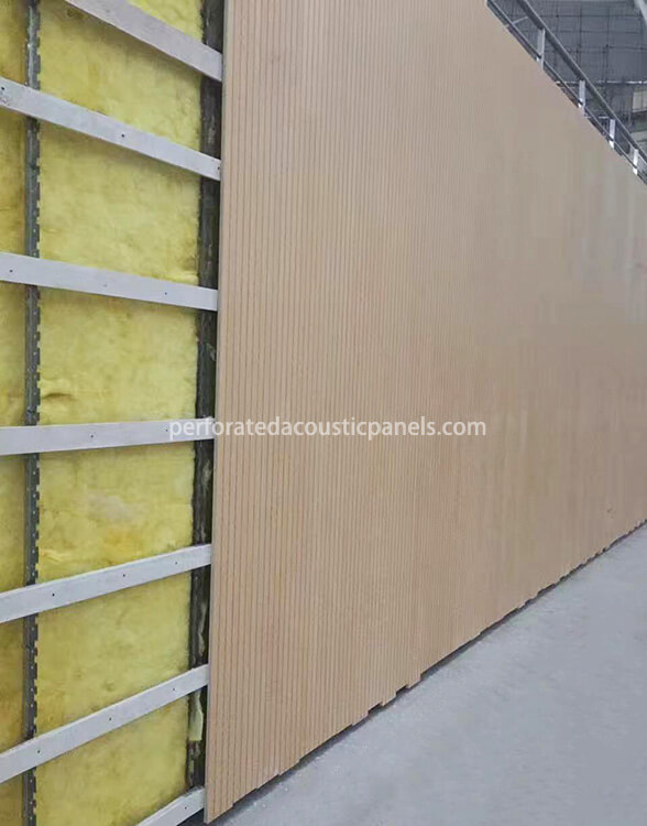 Linear Wooden Acoustic Panels Factory Wood Sound Absorption Timber Lining Board for Wall