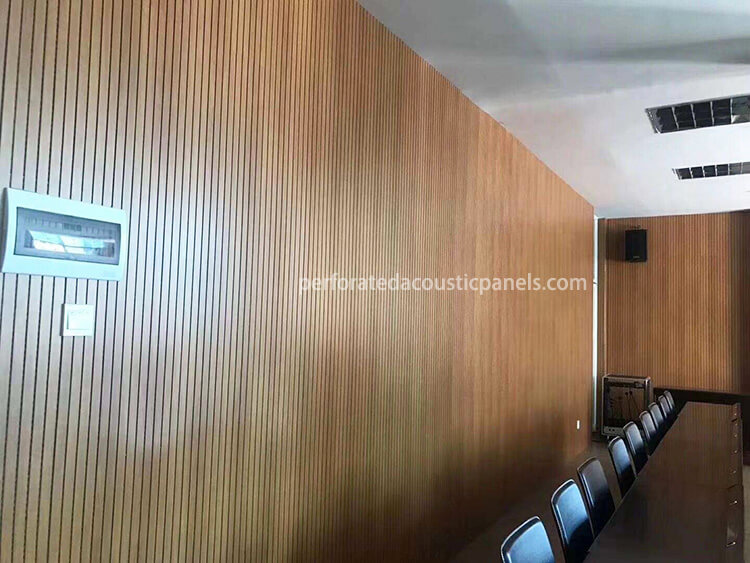 Grooved Acoustic And Wood Wall Panel Acoustic Panel With Grooves Groove Wooden Slats