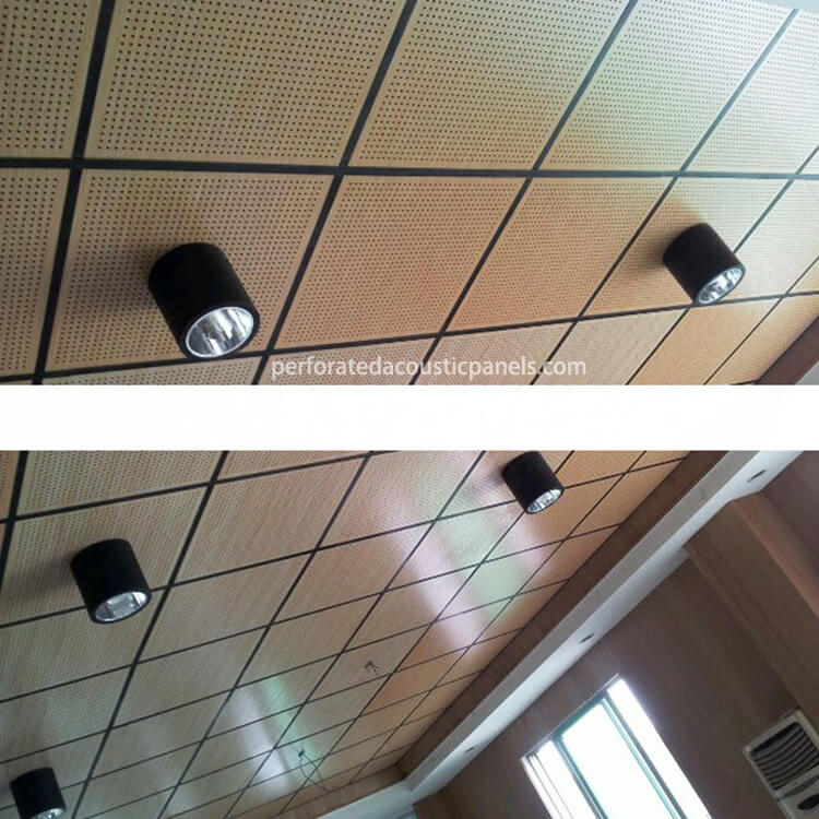 Perforated Ceiling Panels Suppliers Wooden Acoustical Ceiling Panel Acoustic Wood Ceiling Tiles 