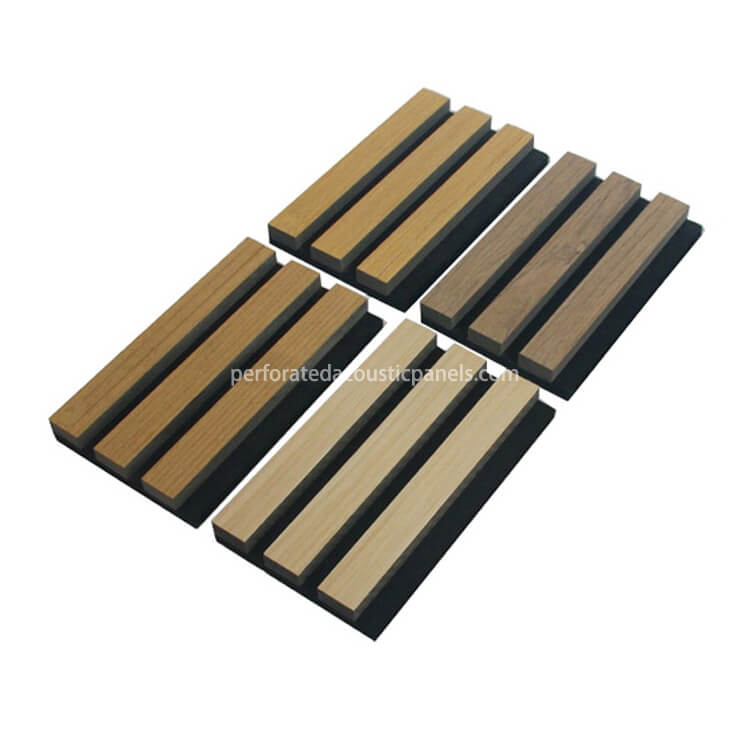 Wooden Slat Panels Polyester Panels Slat Acoustic Panels Interior Wooden Slats Board
