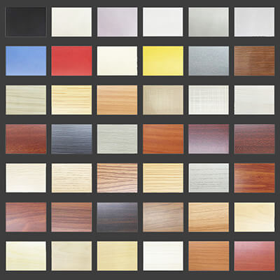 MDF Panels Perforated color chart LP