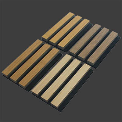 Wooden Acoustic Slat Panel PET Felt Natural Wooden Materials Fsc Certified Wooden Slat Wall LP